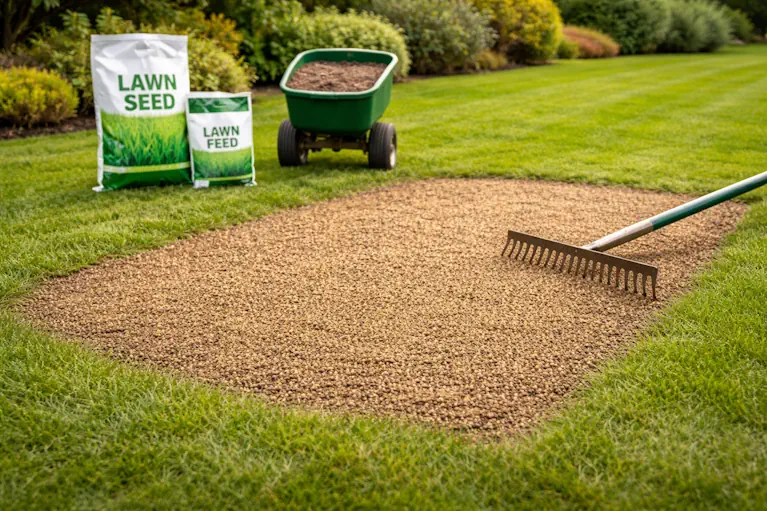 Renovating a lawn with grass seed